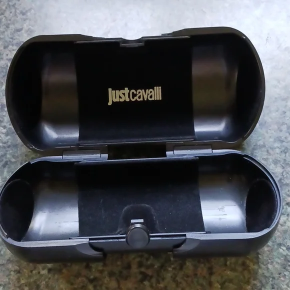 Just Cavalli Sunglasses case Just Cavalli Sunglasses Case Set, Black Leather Magnetic  main image 2